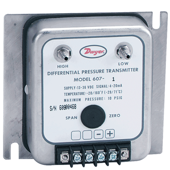 Dwyer Differential Pressure Transmitter, Series 607